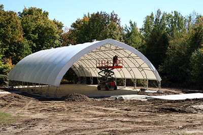 Construction of the new multi-activity sports pad Construction of the new multi-activity sports pad